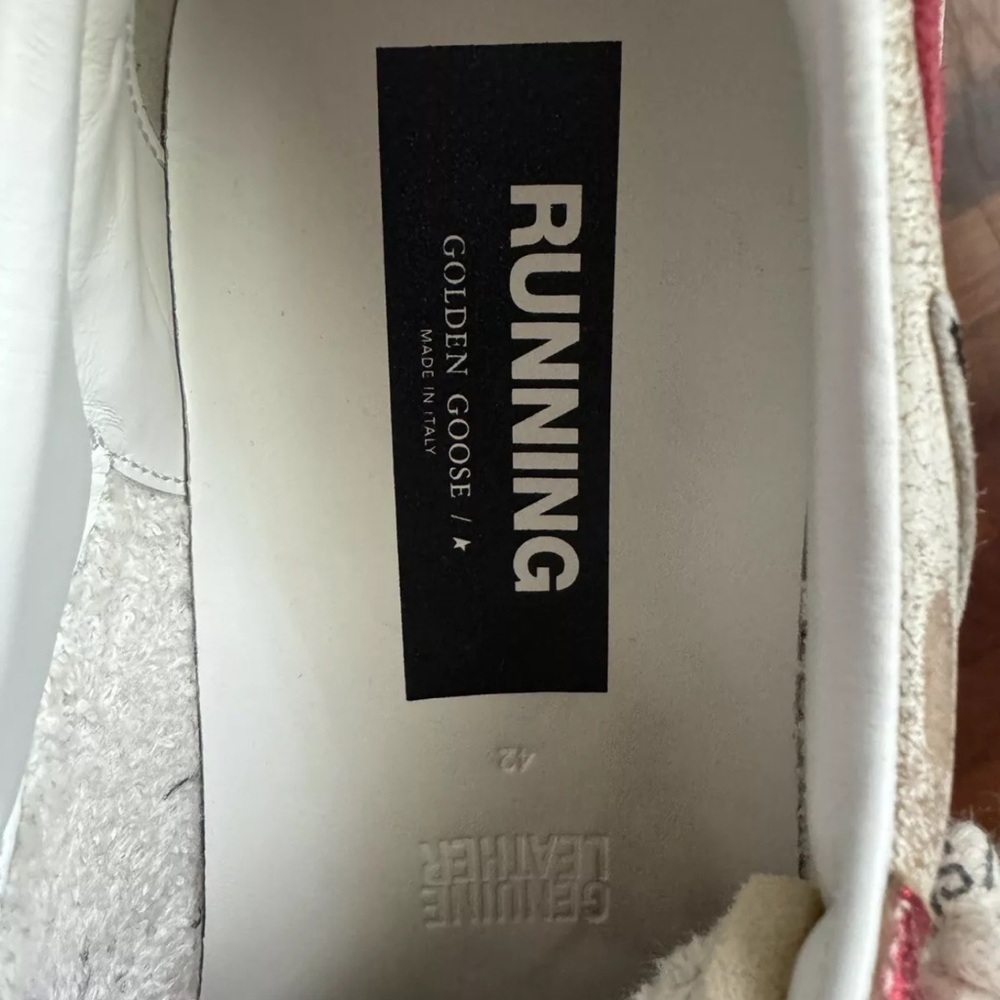 Golden Goose Red and White Sneakers - Picture 4 of 9